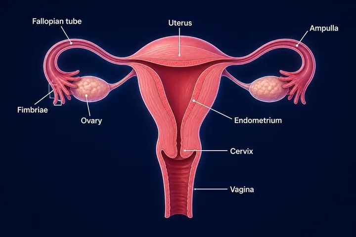 female reproductive system — picture meaning