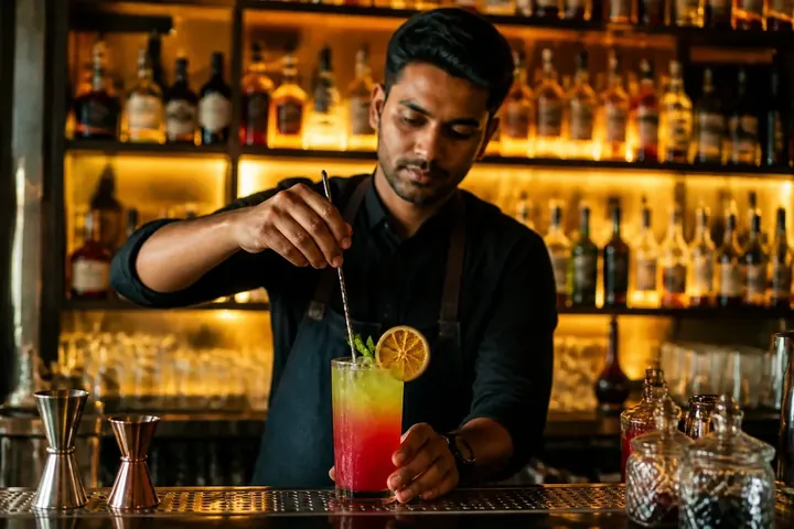 bartend — picture meaning