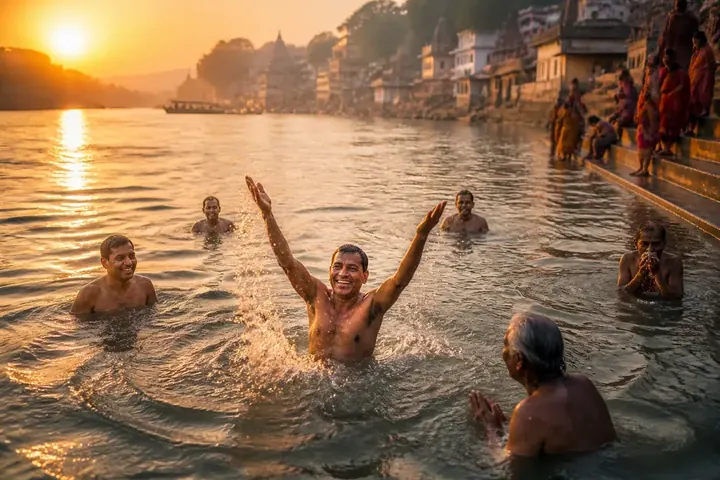bathe — picture meaning