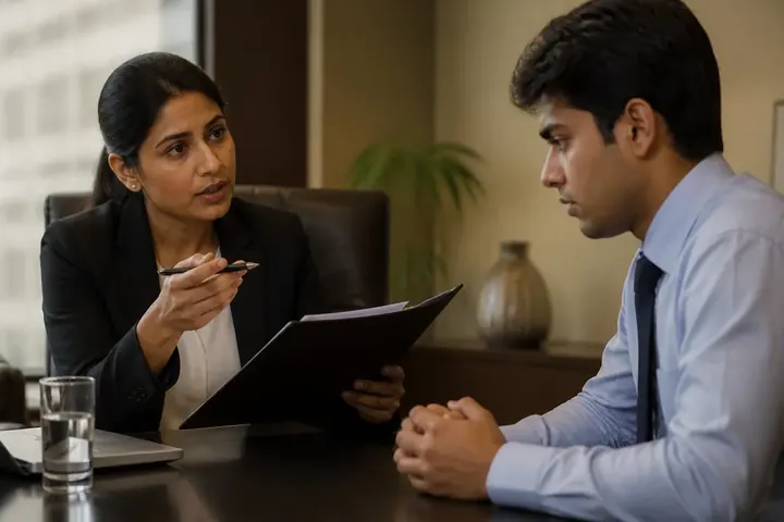 interviewer — picture meaning